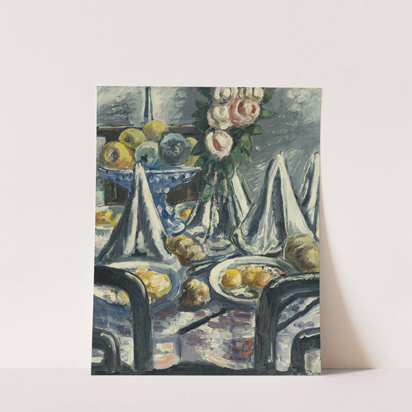 Gedeckter Tisch Mit Servietten Und Rosen (Table Set With Napkins And Roses) by Paul Kleinschmidt