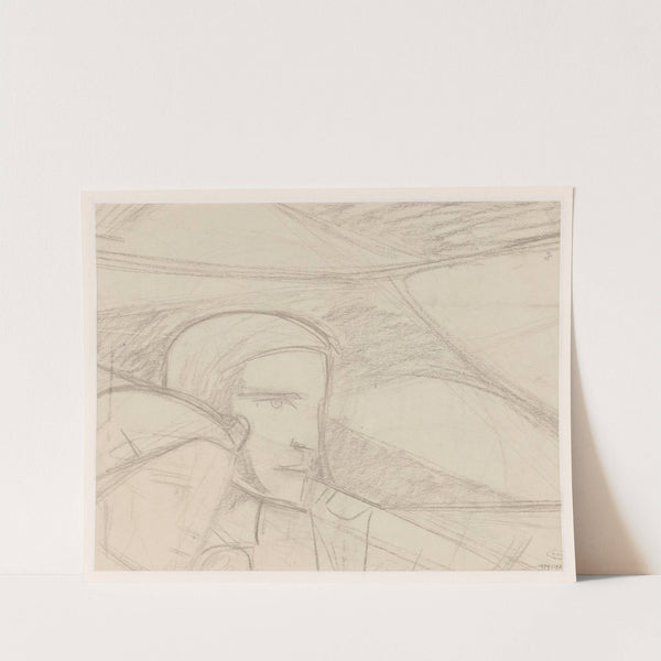 Gedeelte van een compostie met twee koppen by Richard Nicolaüs Roland Holst