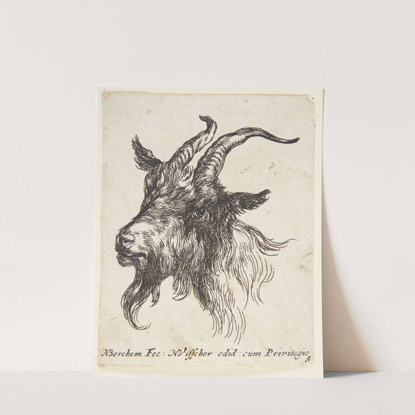 Gedehoved vendt mod venstre by Nicolaes Pietersz. Berchem