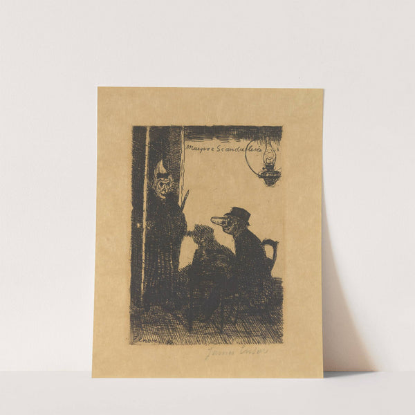 Geërgerde maskers by James Ensor