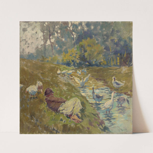 Geese Herder (1925) by Gustáv Mallý