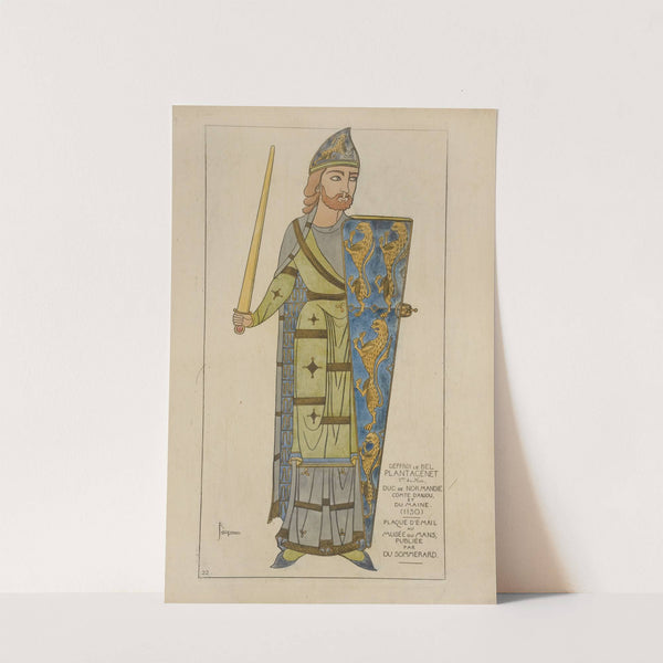 Geffroi le Bel Plantagenet 1er du nom; duc de Normandie comte d'Anjou et du Maine. (1150.) by Raphaël Jacquemin