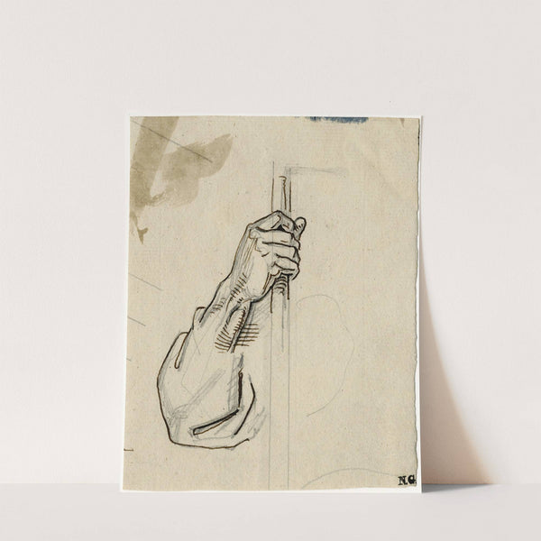 Geheven hand diéén staf omklemt by David Humbert de Superville