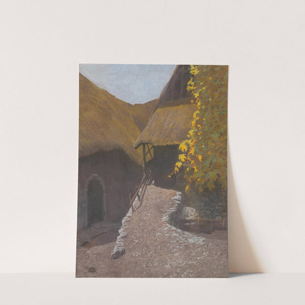 Gehöft mit wildem Wein im Sonnenlicht by Otto Barth