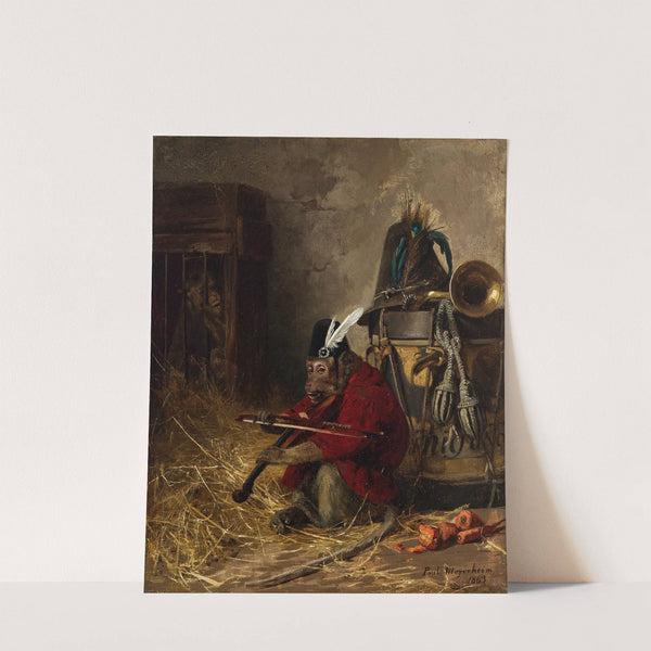 Geigender Affe by Paul Friedrich Meyerheim