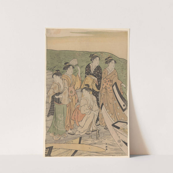 Geisha at the Ferry by Katsukawa Shunchō