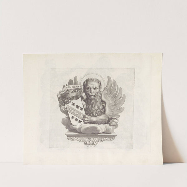 Gekroond wapenschild met de leeuw van Sint Marcus (1673-1743) by Robert van Audenaerde