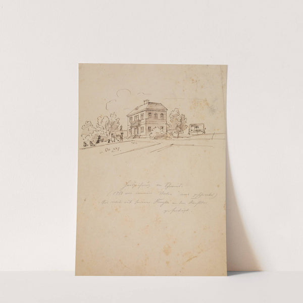 Gelegenheitsskizze einer Villa by Moritz von Schwind