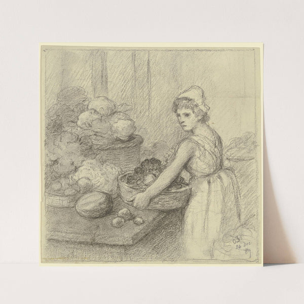 Gemüseverkäuferin (1889) by Otto Scholderer