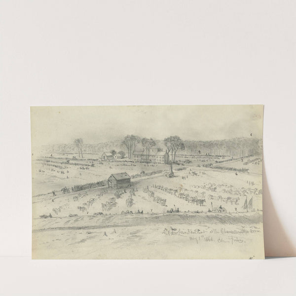 Gen. Hooker's headquarters at the Chancellorsville house by Edwin Forbes