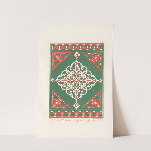 Genähter Teppich über dem Grabstein des Gaid Bee bei Kairo by Friedrich Maximilian Hessemer