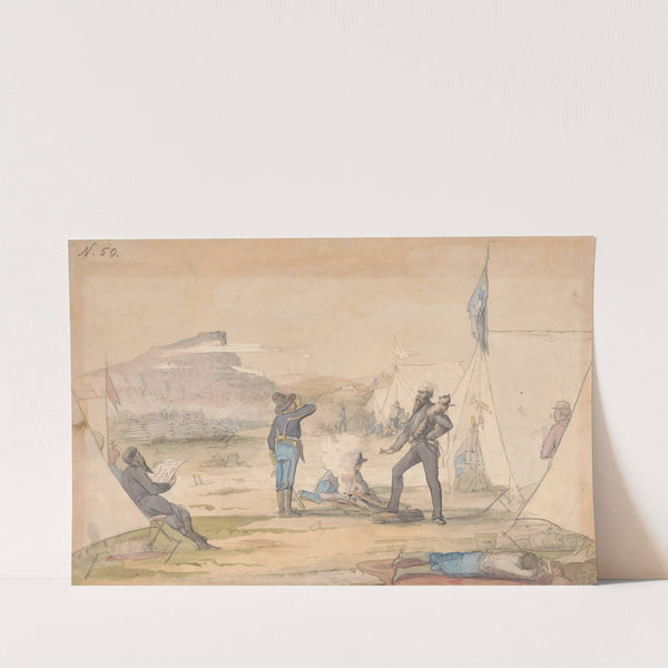 General August Willich's quarters near Lookout Mountain, Tennessee by Adolph Metzner