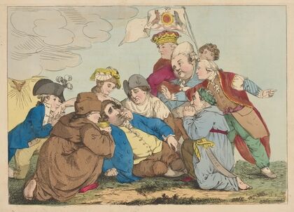 General Blackbeard wounded at the Battle of Leadenhall. (1784)