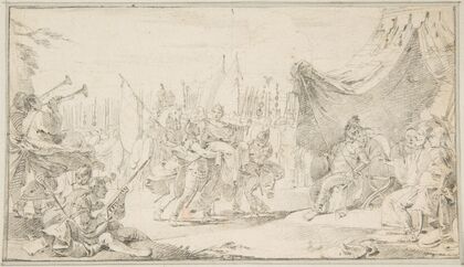 General Carried in Triumph