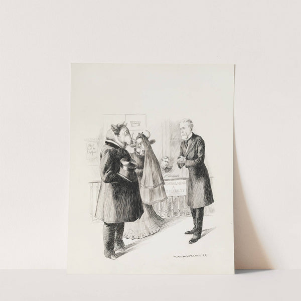 General Corbin and General Eagan depicted as funeral home owners (1899) by William Henry Walker