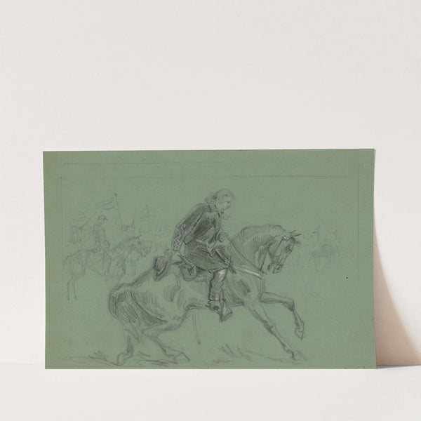 General Custer saluting Confederate General Ramseur at the Woodstock races, Oct. 9, 1864 by Alfred Rudolph Waud