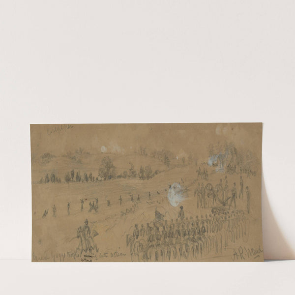 General Greggs troops getting into action (1863) by Alfred Rudolph Waud