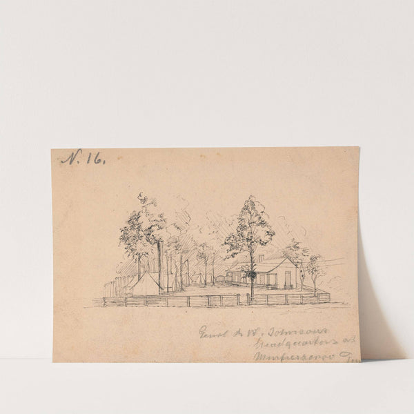 General R.W. Johnson's headquarters at Stones River, Murfreesboro, Tenn. by Adolph Metzner