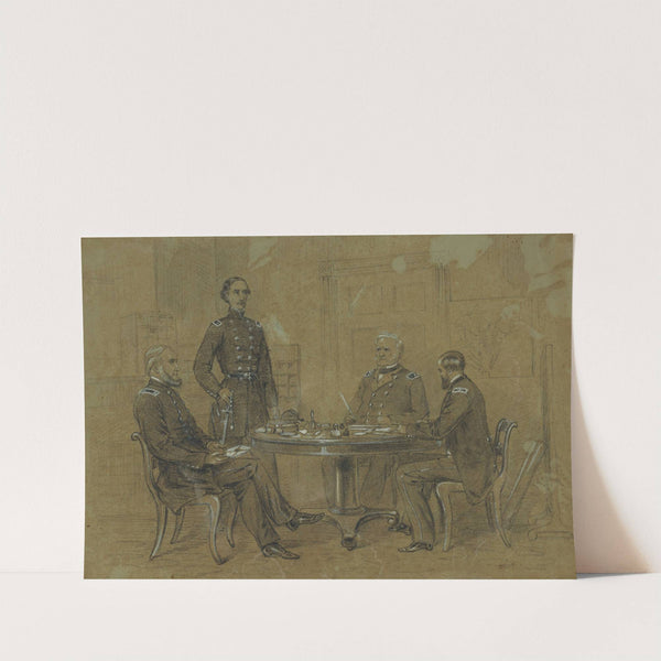 General Scott giving orders to his aides for the advance of the Grand Army by Alfred Rudolph Waud