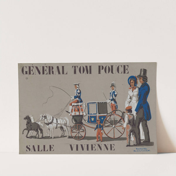 Général Tom Pouce. Salle Vivienne (1858) by Imp. Rouchon