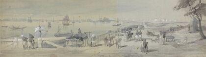 General View of Calcutta, from the Entrance to the Water Gate of Fort William