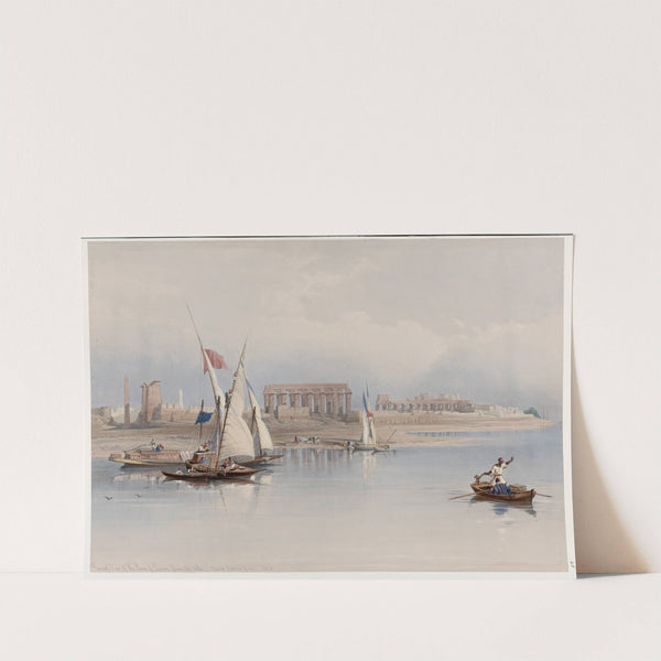 General view of the ruins of Luxor, from the Nile. 1838. (1846-1849) by David Roberts