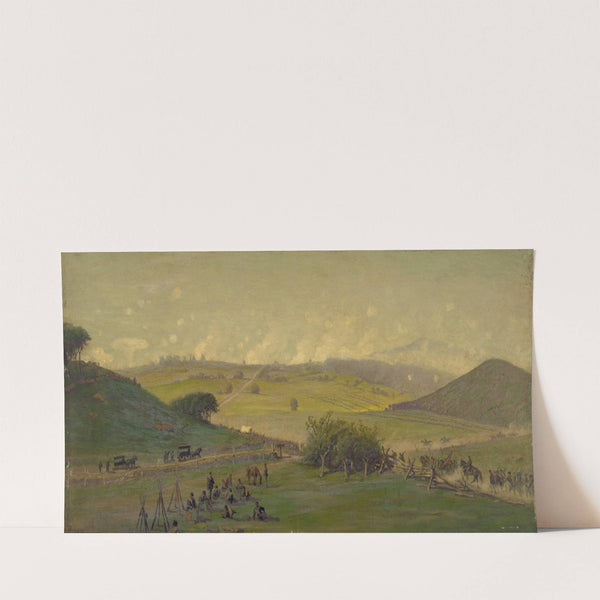 General view of the Union lines on the morning of July 3rd, 10 AM, during the attack of Johnston’s Div. C.S.A. (1865-1895) by Edwin Forbes