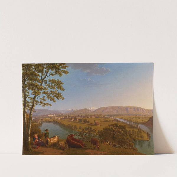 Genève, confluence du Rhône et de l’Arve by Johann Jakob Biedermann