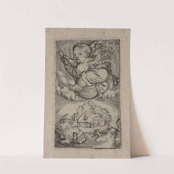 Genius Riding on a Ball (1520) by Barthel Beham