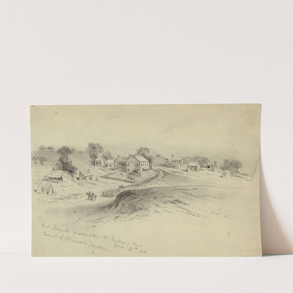 Genl. Fremonts Headquarters, Mt. Jackson, Va.-Pursuit of Stonewall Jackson by Alfred Rudolph Waud