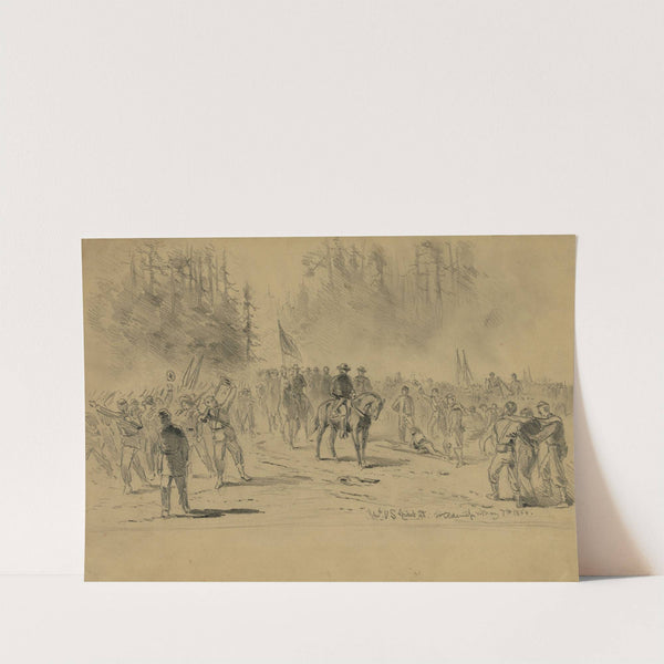 Genl. U.S. Grant at Wilderness by Edwin Forbes