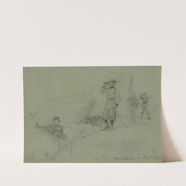 Genl Warren on Round Top by Alfred Rudolph Waud