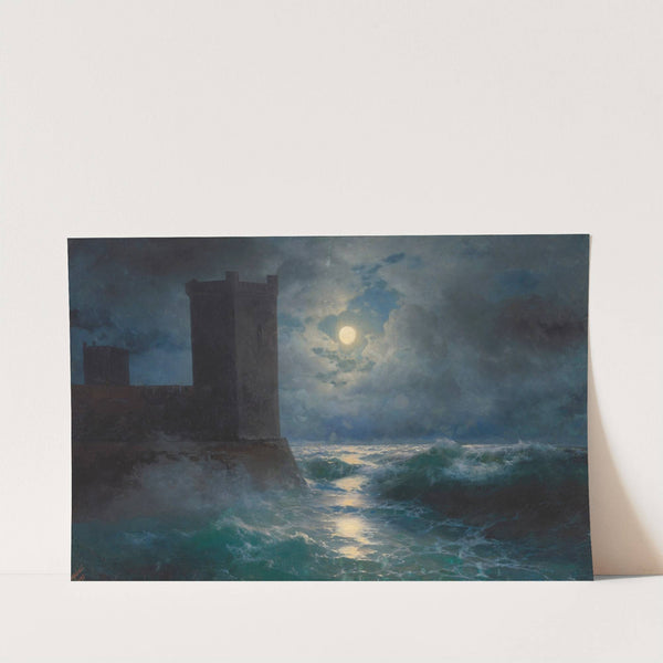 Genoese towers in the Black Sea by Ivan Konstantinovich Aivazovsky