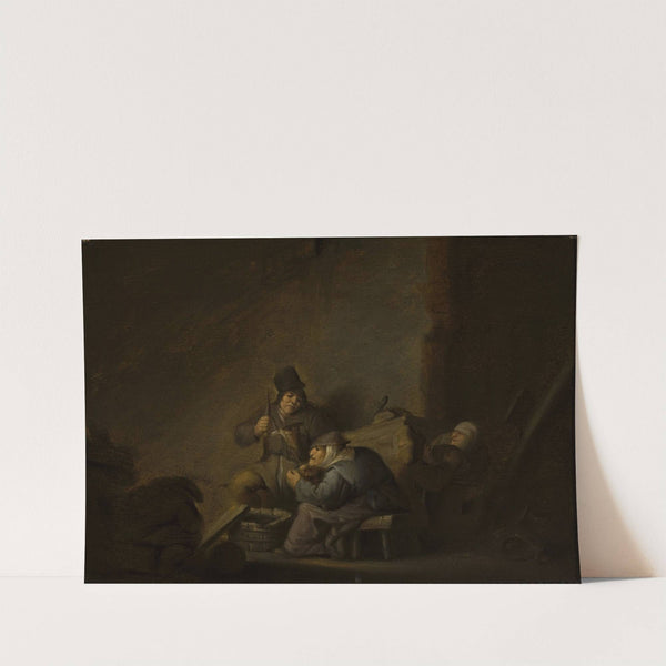 Genre scene in an interior by Adriaen van Ostade
