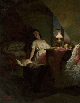 Genre scene – Premonition of the night