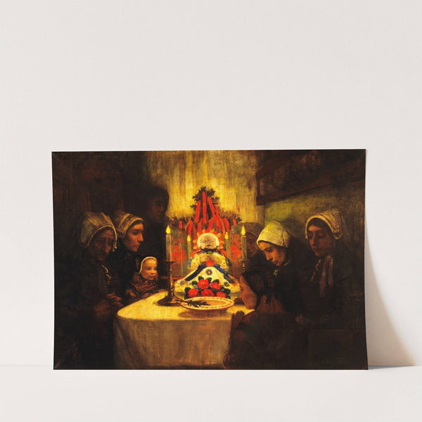 Gens d’Ouessant veillant un enfant mort (1889) by Charles Cottet