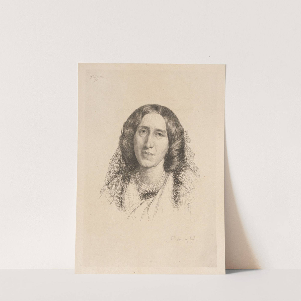 George Eliot (1842-1843) by Paul Adolphe Rajon