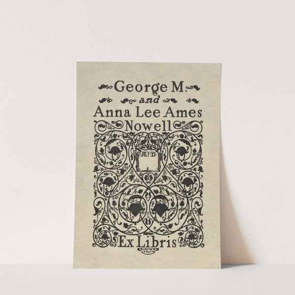 George M. and Anna Lee Ames Nowell, Ex Libris inscribed by Frederick Garrison Hall