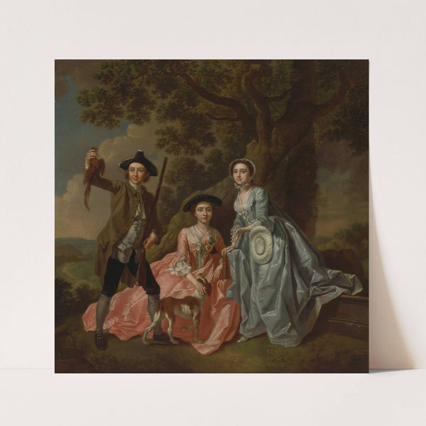 George Rogers and His Wife, Margaret, and His Sister, Margaret Rogers by Francis Hayman