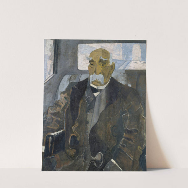Georges Clemenceau (1841-1929), assis dans une voiture descendant les Champs-Élysées by Emmanuel Gondouin