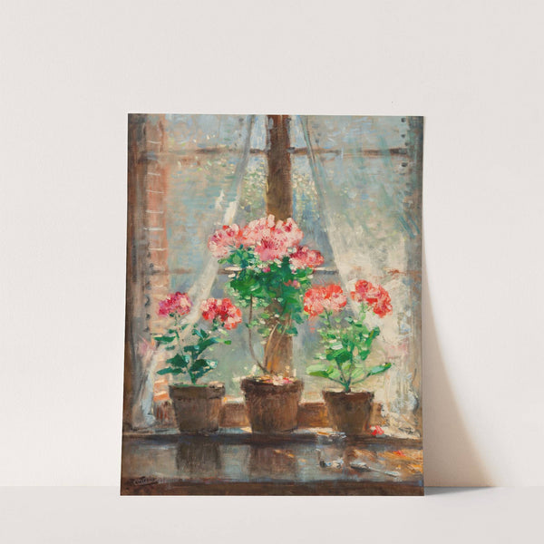 Geraniums by Pierre-Eugène Montézin