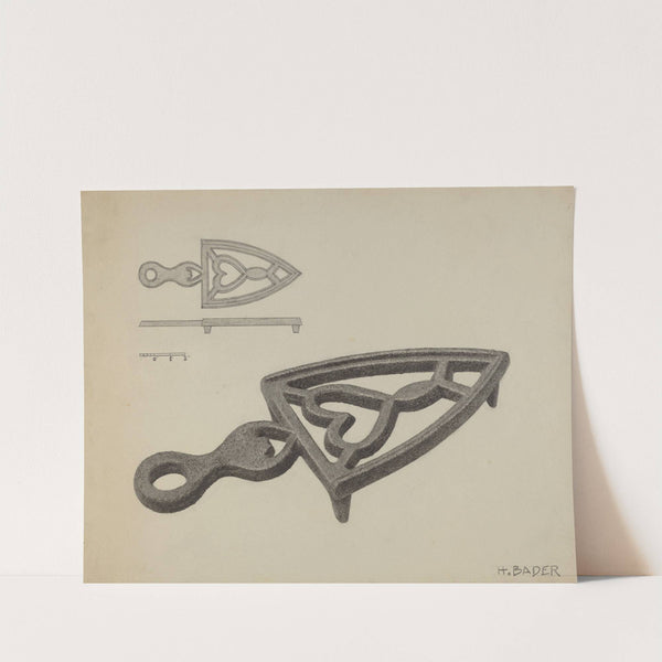 German Flat-iron Holder by Herman Bader