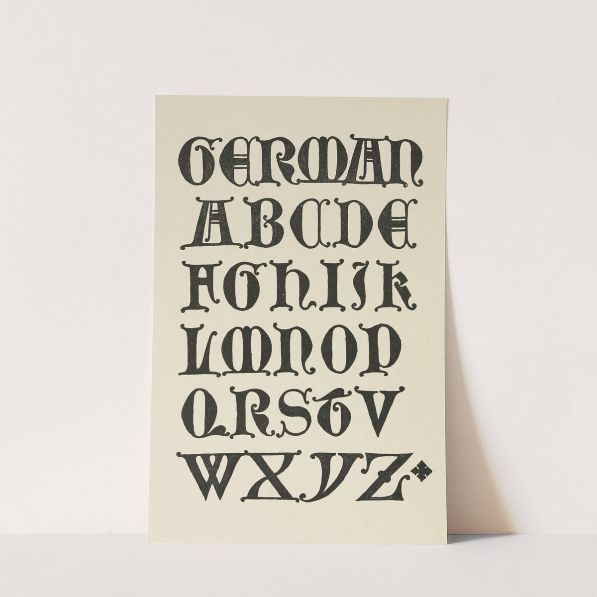 German Uncial Gothic Capitals From a Brass by Frank Chouteau Brown