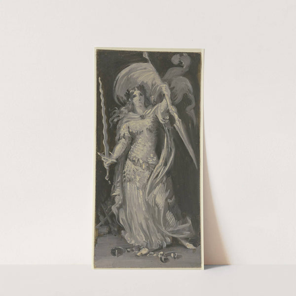 Germania mit flammendem Schwert by Jakob Becker