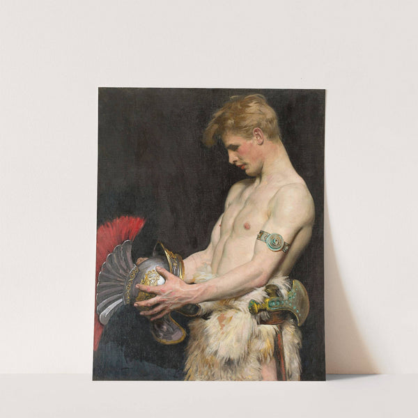 Germanic warrior with helmet by Osmar Schindler
