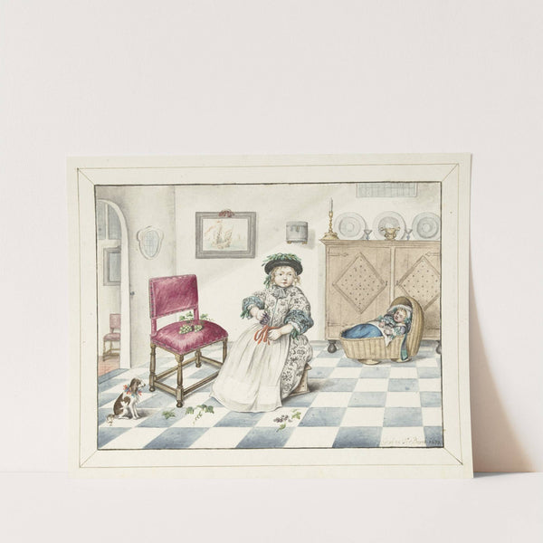 Gerrit en Cornelis Schellinger als kind by Gesina ter Borch