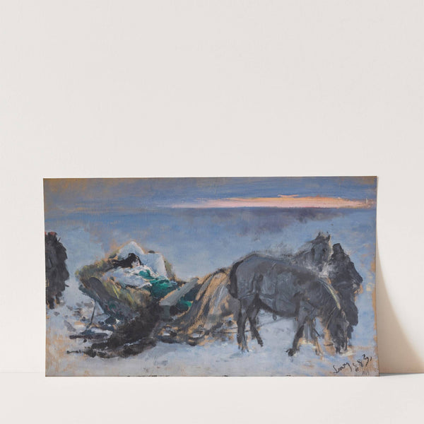 Gertruda Komorowska in the Sleigh (1883) by Leon Wyczółkowski