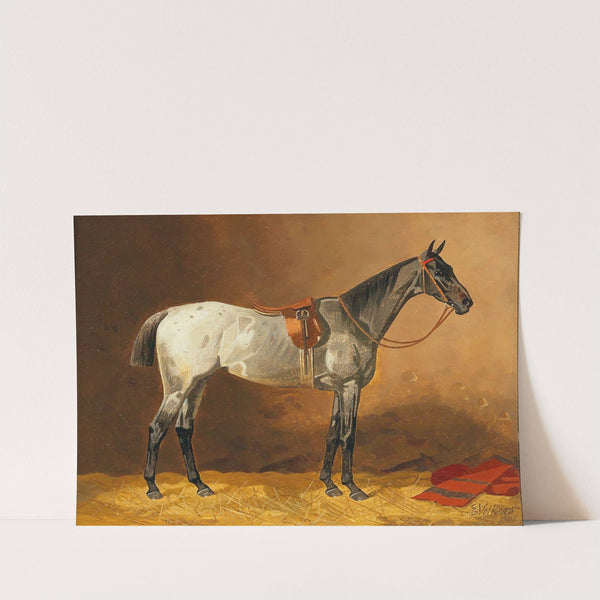 Gesatteltes Reitpferd by Emil Volkers