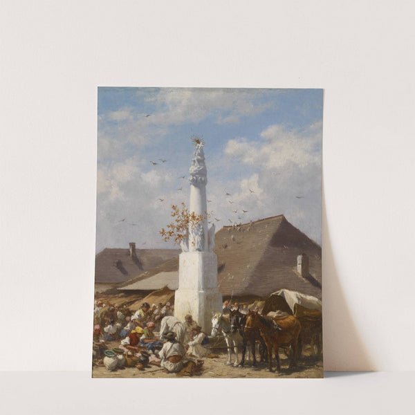 Geschirrmarkt in Szolnok by August von Pettenkofen