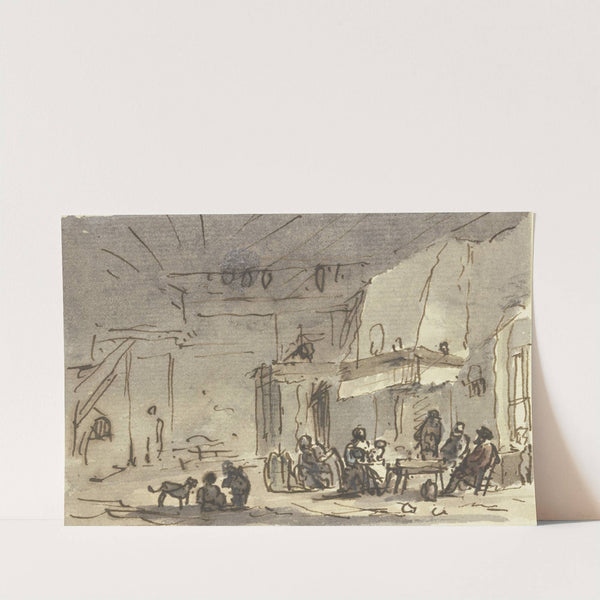 Gesellschaft in einem Zimmer mit Kamin by Hendrik Spilman